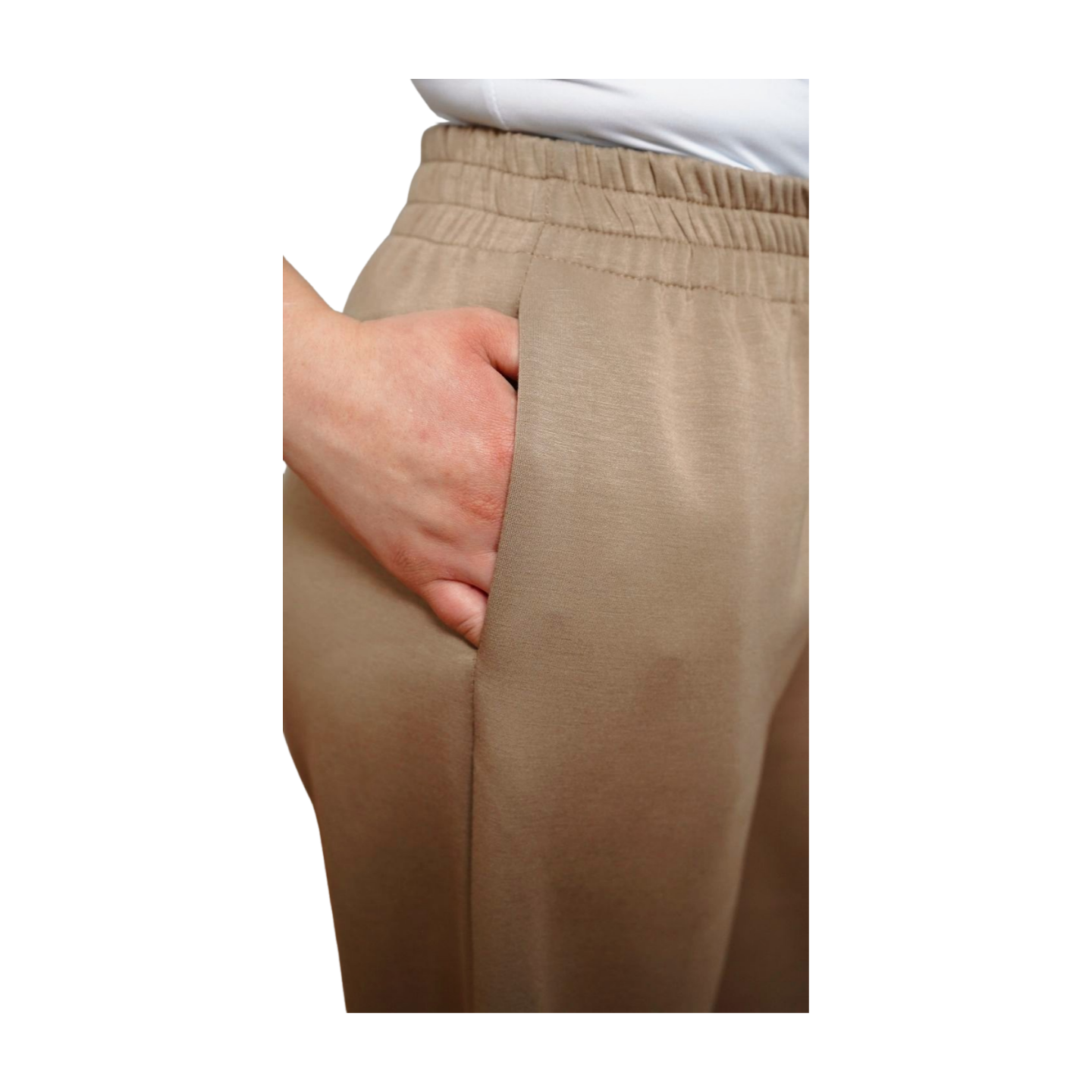 Pantaloni Drepti din Vâscoză și Elastan – Eleganță și Confort